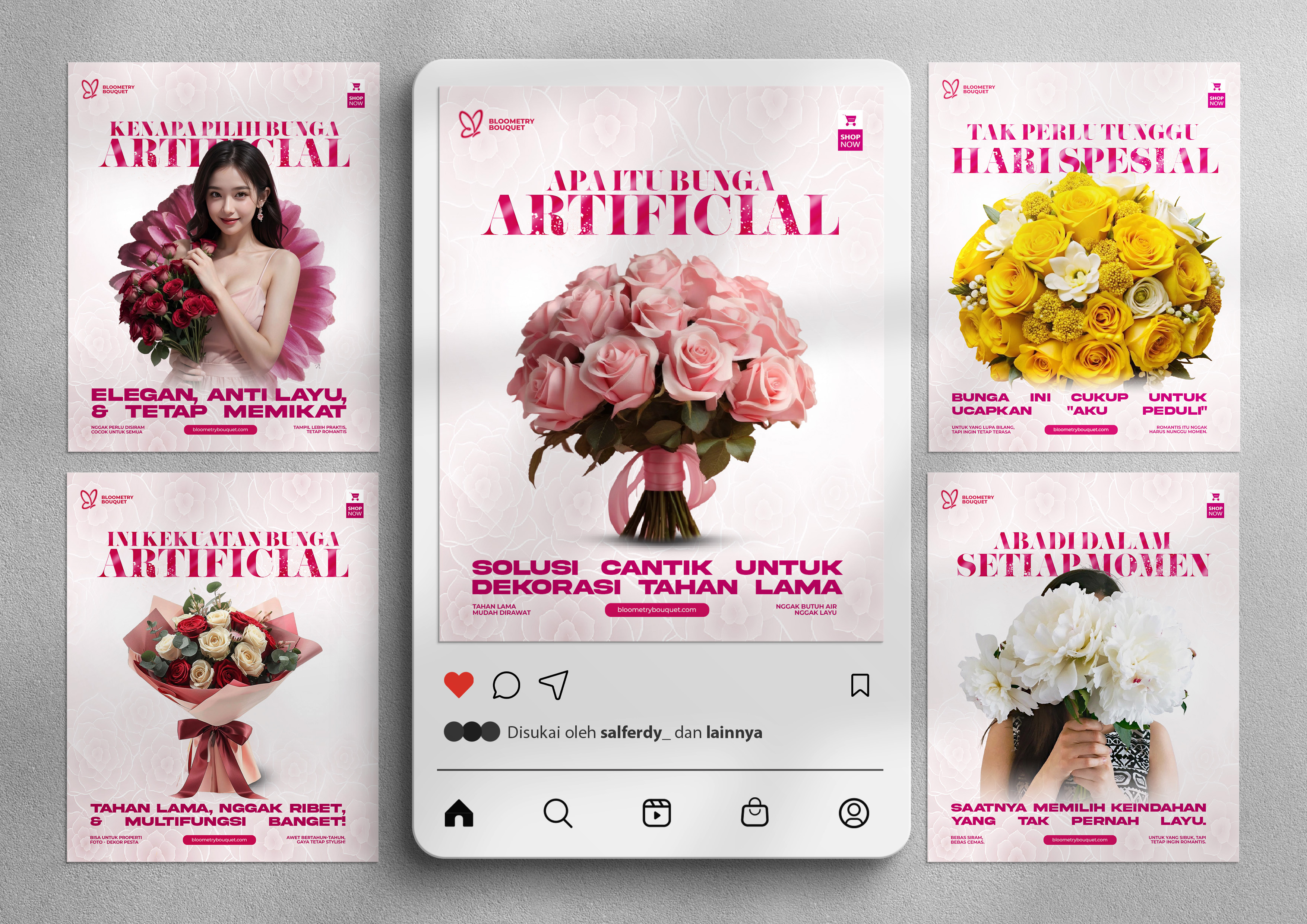 Social Media Design - Bloometry Bouquet preview 2