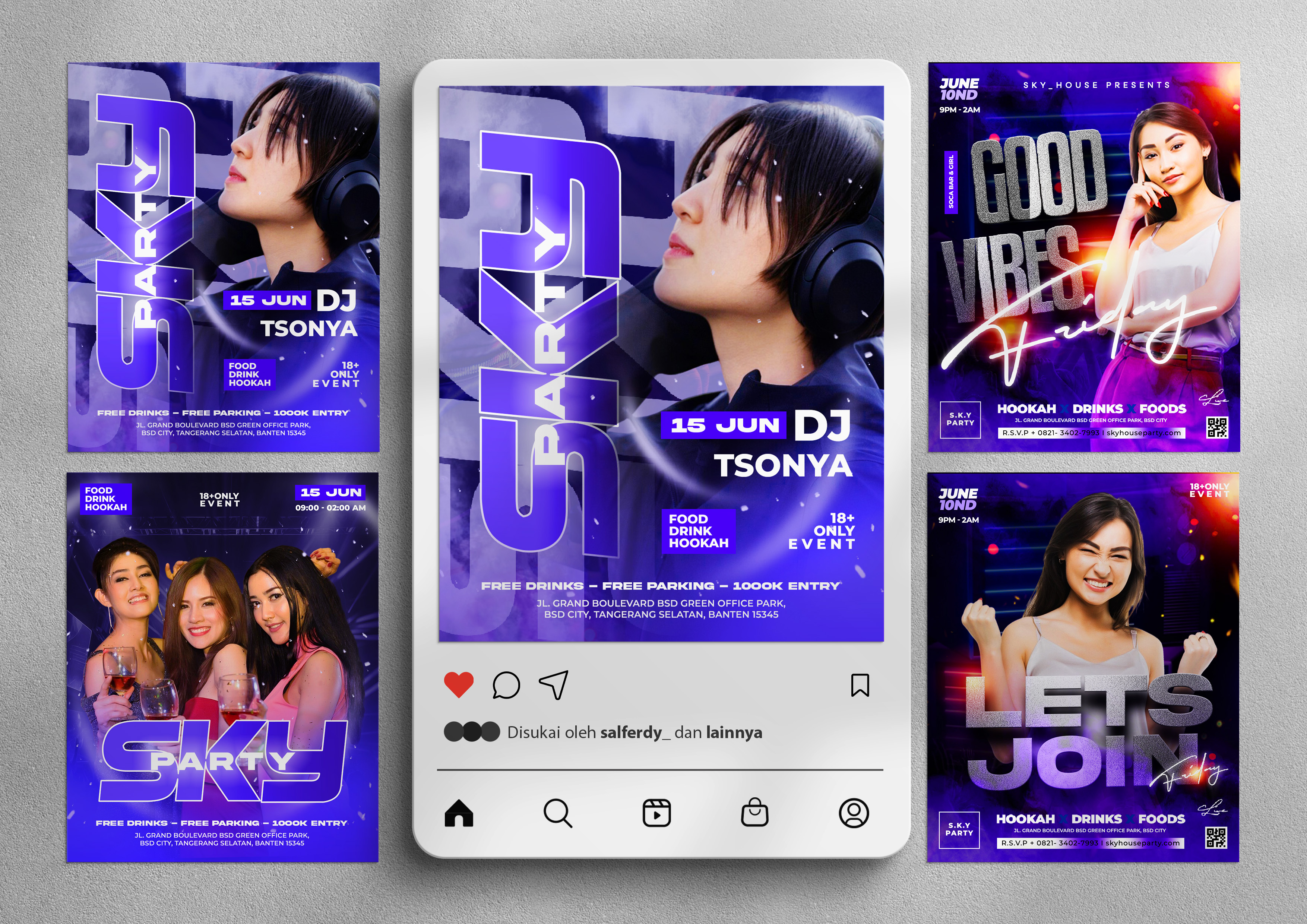 Social Media Design - Sky Party BSD preview 2