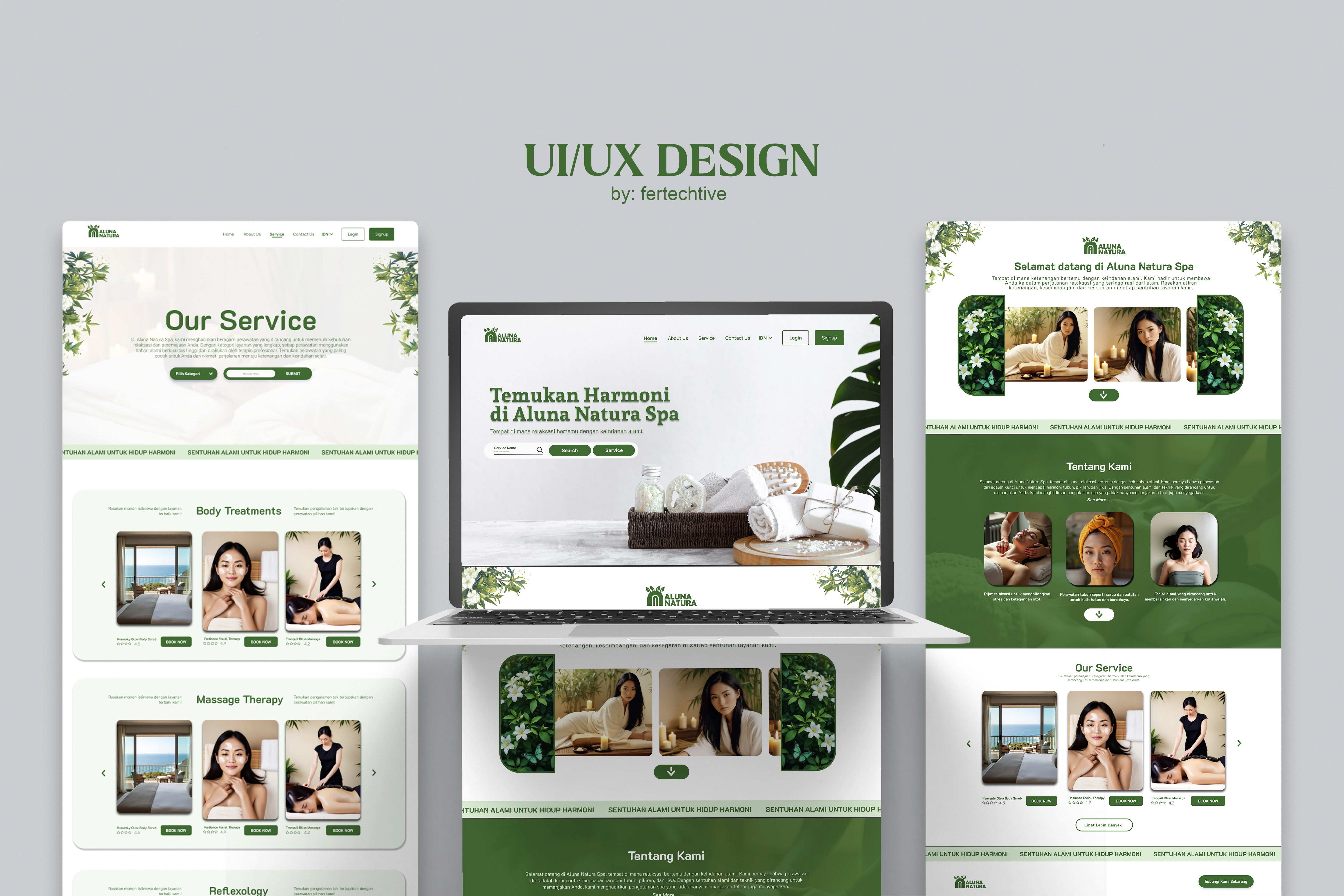 Aluna Natura Spa Website