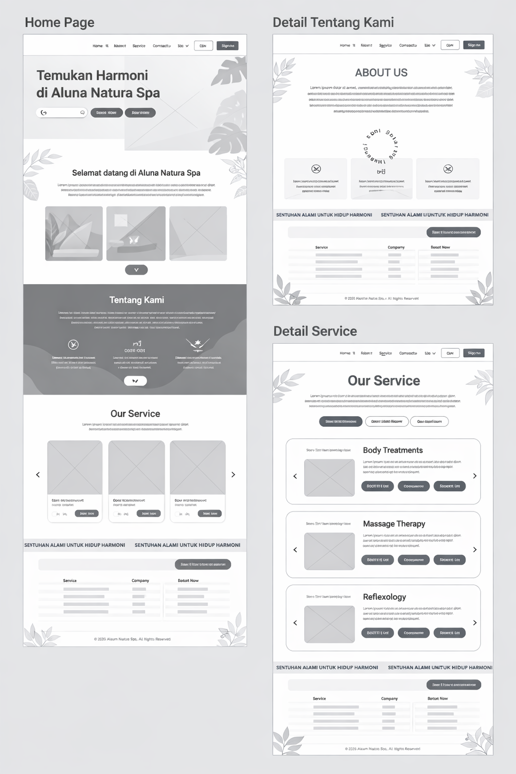 Aluna Natura Spa Website preview 2