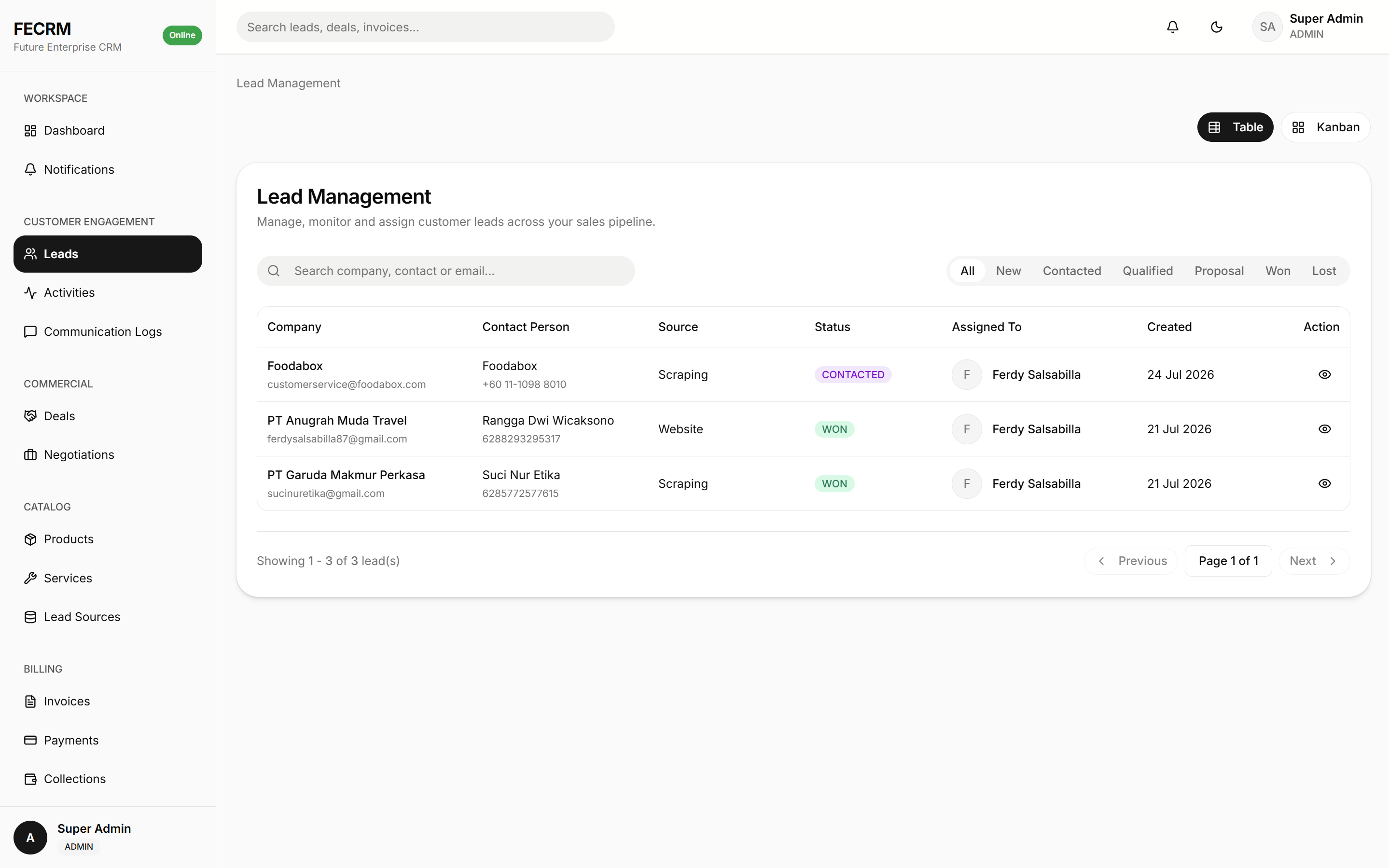 Future Enterprise CRM preview 6