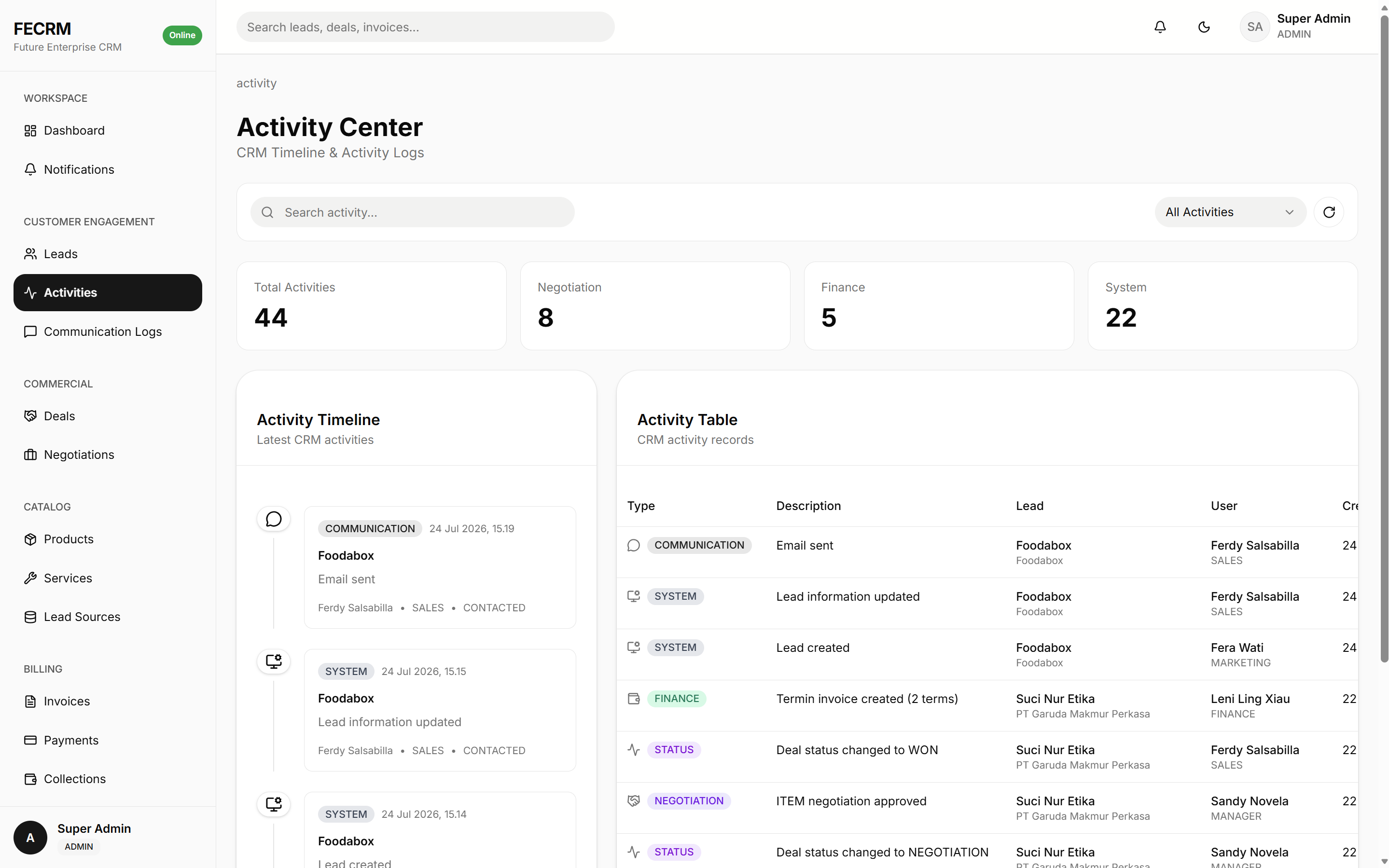 Future Enterprise CRM preview 8