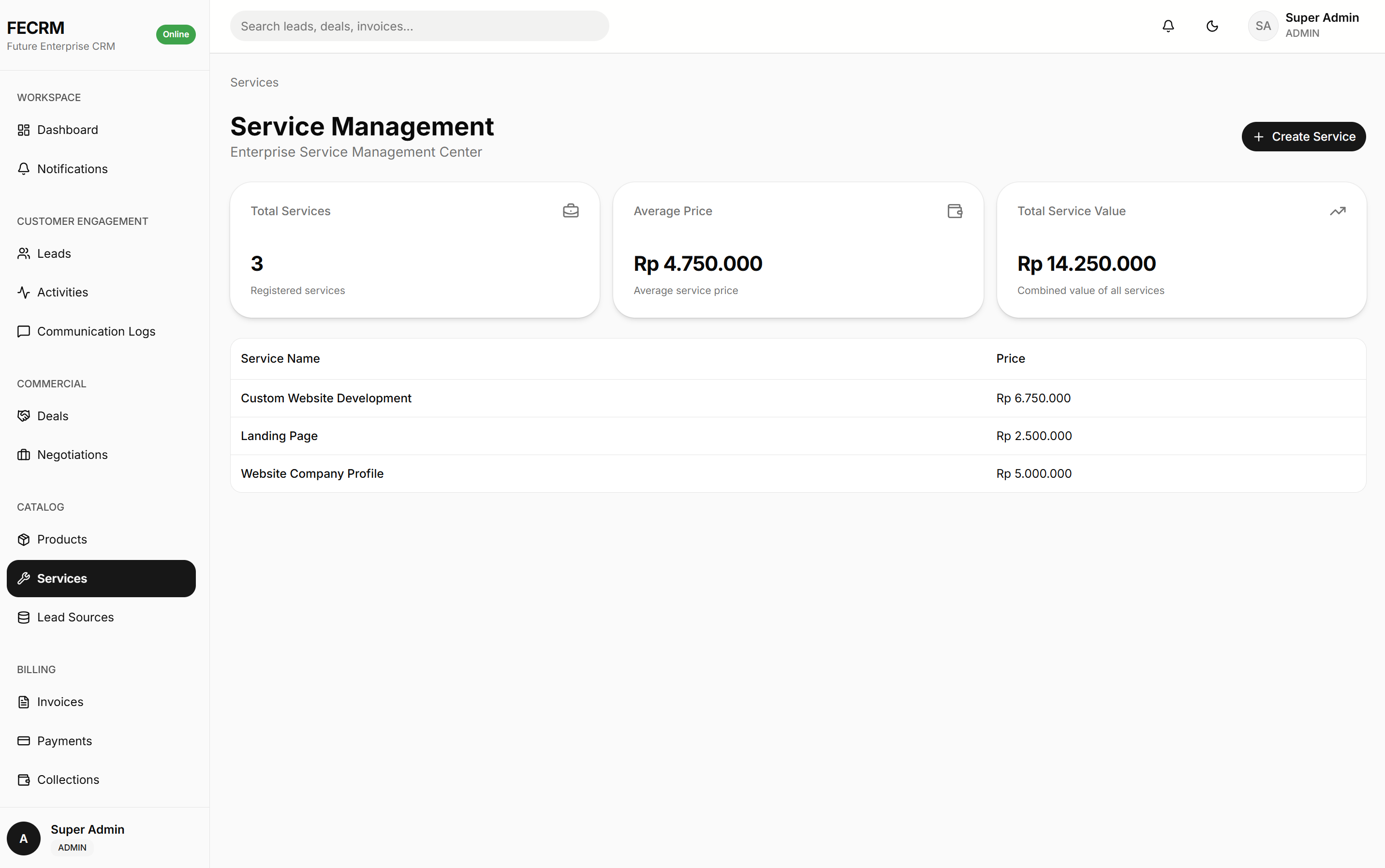 Future Enterprise CRM preview 14